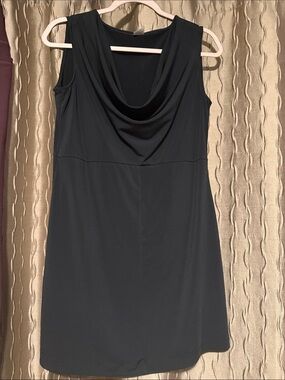 Black Sleeveless Cowl Neck Tunic top